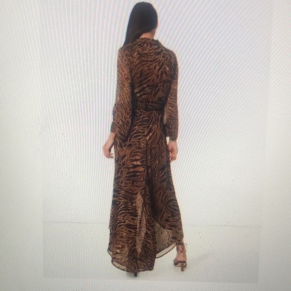 Ganni Midi Dress Ties Tiger Print - Picture 3 of 3
